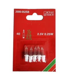 5 Ampoules De Rechange Enfichable Pour Guirlande Electrique, 2,5V - 0,25 W|Konstsmide, guirlandes lumineuses de Noël Discount
