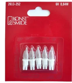 5 Ampoules De Rechange Givrees 6 V, 0,84W Pour Guirlande De Noël|Konstsmide, guirlandes lumineuses de Noël New