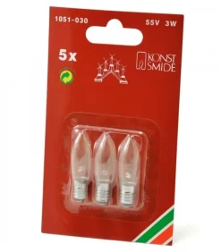 3 Ampoules De Rechange 55V, 3W Pour Chandelier Electrique 5 Lampes|Konstsmide, guirlandes lumineuses de Noël Sale
