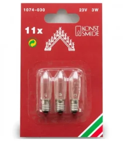 3 Ampoules De Rechange 23V, 3W Pour Chandelier Electrique 11 Lampes|Konstsmide, guirlandes lumineuses de Noël Sale