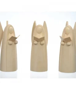 3 Anges En Bois Pour Crèche De Noël, 12 Cm|Schalling, crèche moderne Best