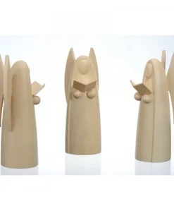 3 Anges En Bois Pour Crèche De Noël, 12 Cm|Schalling, crèche moderne Best
