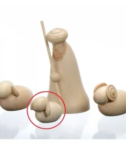 Agneau En Bois Pour Crèche De Noël, 3 Cm|Schalling, crèche moderne Online