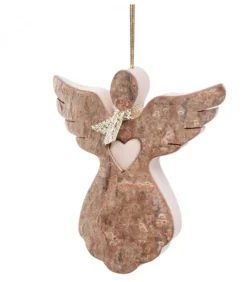 Ange De Noël A Suspendre Avec Un Coeur, 6,5 Cm|Waldfabrik, photophore en bois et étoile sapin de Noël Best