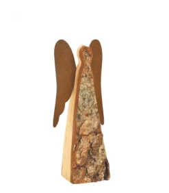 Ange De Noël En Bois Avec Ailes Metal, 12 Cm|Waldfabrik, photophore en bois et étoile sapin de Noël Sale