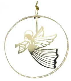 Ange De Noël Volant, Déco Sapin Metal Dore Ronde|Pluto Produkter, déco de Noël Scandinave Clearance