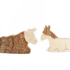Animaux En Bois Pour Crèche De Noël, L'Ane Et Boeuf, 6 Cm|Waldfabrik, photophore en bois et étoile sapin de Noël