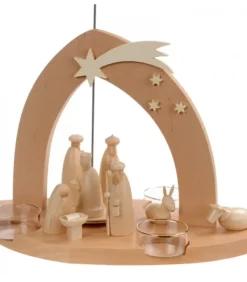 Arche Pyramide Moderne De Noël En Bois D'Aulne|Schalling, crèche moderne Online