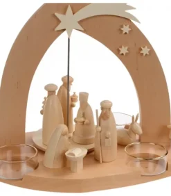 Arche Pyramide Moderne De Noël En Bois D'Aulne|Schalling, crèche moderne Online