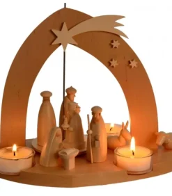 Arche Pyramide Moderne De Noël En Bois D'Aulne|Schalling, crèche moderne Online