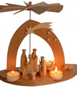 Arche Pyramide Moderne De Noël En Bois D'Aulne|Schalling, crèche moderne Online