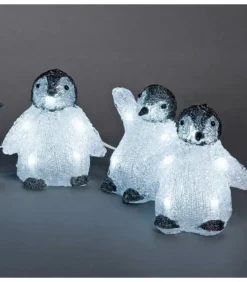 Bebes Pingouins Lumineux Led En Acrylique, 12,5 Cm|Konstsmide, guirlandes lumineuses de Noël