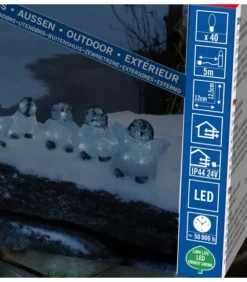 Bebes Pingouins Lumineux Led En Acrylique, 12,5 Cm|Konstsmide, guirlandes lumineuses de Noël