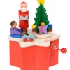 Boite A Musique A Manivelle Rouge, Père Noël Et Enfant|Graupner, décoration de sapin de Noël, Déco Noël enfant Clearance