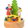 Boite A Musique En Bois, Père Noël Et Ange Blanc|Graupner, décoration de sapin de Noël, Déco Noël enfant New