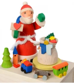 Boite A Musique Enfant A Manivelle, Père Noël Et Jouets|Graupner, décoration de sapin de Noël, Déco Noël enfant Sale