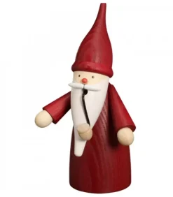 Bonhomme Fumeur Père Noël Manteau Rouge|Seiffener Volkskunst Best