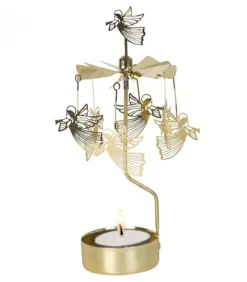 Bougeoir Carrousel Anges Dores Volants|Pluto Produkter, déco de Noël Scandinave New