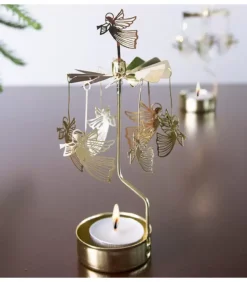 Bougeoir Carrousel Anges Dores Volants|Pluto Produkter, déco de Noël Scandinave New