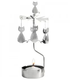 Bougeoir Carrousel Chatons Assis|Pluto Produkter, déco de Noël Scandinave Hot