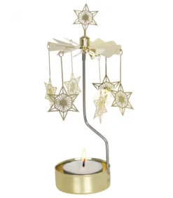 Bougeoir Carrousel Etoiles Dorees|Pluto Produkter, déco de Noël Scandinave Online