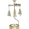 Bougeoir Carrousel Sapins De Noël Dores|Pluto Produkter, déco de Noël Scandinave Discount