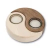 Bougeoir En Bois A 2 Bougies Yin-Yang|Waldfabrik, photophore en bois et étoile sapin de Noël