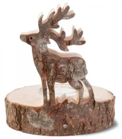 Bougeoir En Bois Brame Du Cerf, 13 Cm|Waldfabrik, photophore en bois et étoile sapin de Noël Outlet