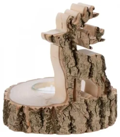 Bougeoir En Bois Brame Du Cerf, 13 Cm|Waldfabrik, photophore en bois et étoile sapin de Noël Outlet