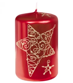 Bougie Décorative De Noël Avec Etoile, 9 Cm|Ewa Kerzen, bougies de Noël et bougies de l'Avent Hot