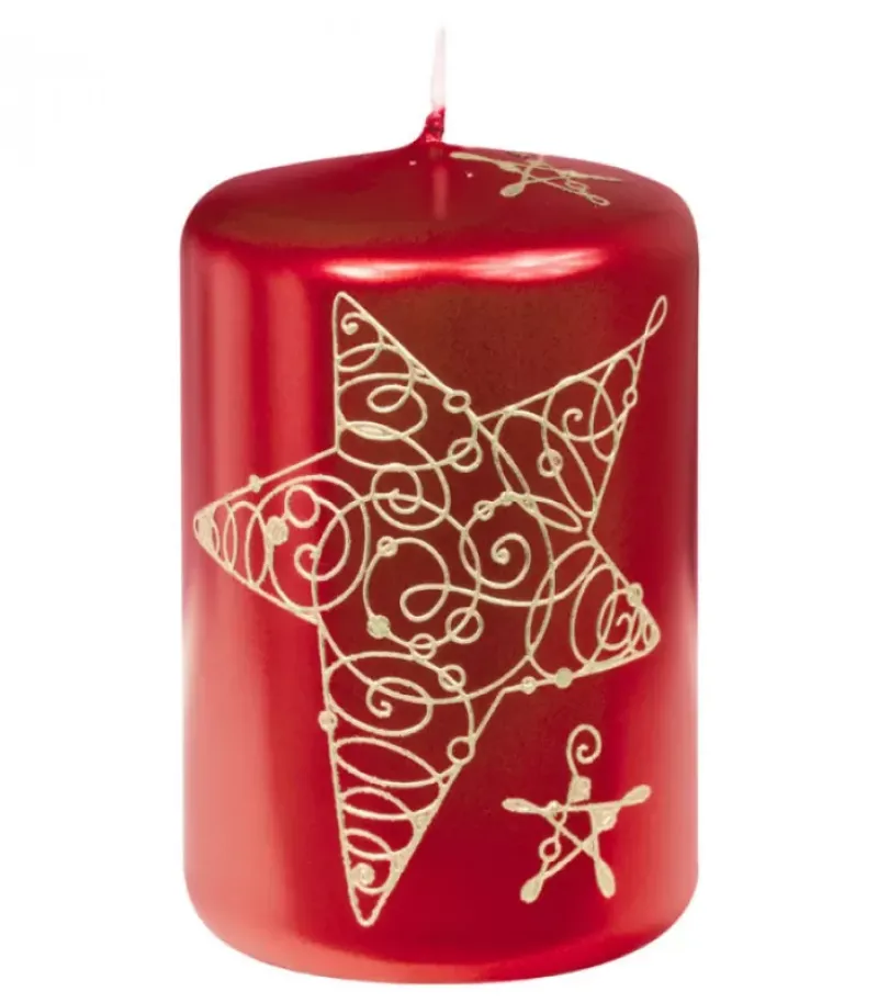 Bougie Décorative De Noël Avec Etoile, 9 Cm|Ewa Kerzen, bougies de Noël et bougies de l'Avent Hot