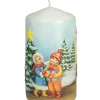 Bougie Décorative De Noël, Motif Vintage Enfant Et Village|Ewa Kerzen, bougies de Noël et bougies de l'Avent