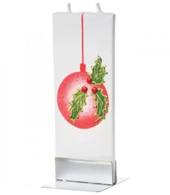 Bougie De Noël Boule Et Houx|Flatyz, bougie décorative scandinave Clearance