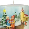 Bougie De Noël Vintage Scene Enfant Et Village|Ewa Kerzen, bougies de Noël et bougies de l'Avent Discount