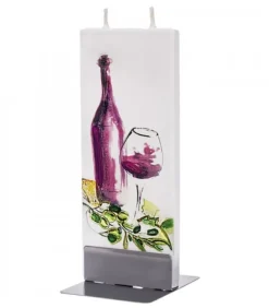 Bougie Design Bouteille Vin Rouge Et Verre|Flatyz, bougie décorative scandinave New