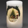 Bougie Led Père Noël Avec Petit Chien|Konstsmide, guirlandes lumineuses de Noël New