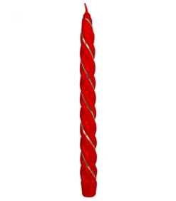 Bougie Torsadee Pour Chandelier 25 Cm|Ewa Kerzen, bougies de Noël et bougies de l'Avent New