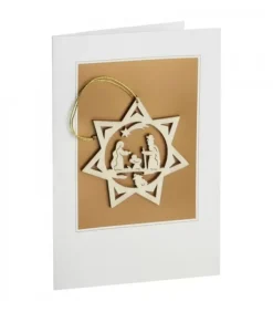 Carte De Voeux Avec Motif Nativite|Waldfabrik, photophore en bois et étoile sapin de Noël Discount