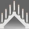 Chandelier À 7 Branches Electrique En Bois Blanc|Konstsmide, guirlandes lumineuses de Noël Discount