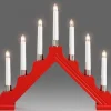 Chandelier À 7 Branches En Bois, Rouge|Konstsmide, guirlandes lumineuses de Noël Hot