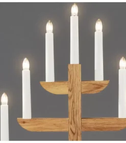 Chandelier 7 Branches En Bois De Chene Huile, 46 Cm|Konstsmide, guirlandes lumineuses de Noël Online