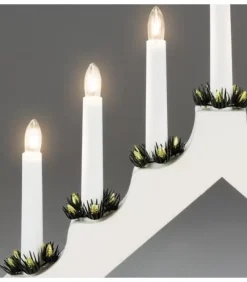 Chandelier De Noël Blanc, 7 Branches|Konstsmide, guirlandes lumineuses de Noël Online