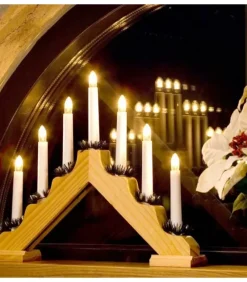 Chandelier De Noël En Bois Naturel|Konstsmide, guirlandes lumineuses de Noël Outlet