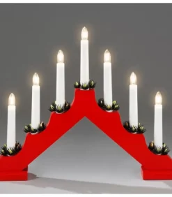 Chandelier De Noël Rouge À 7 Branches|Konstsmide, guirlandes lumineuses de Noël Best