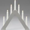 Chandelier En Bois Scandinave, Laque Gris Mat, 7 Ampoules|Konstsmide, guirlandes lumineuses de Noël Hot