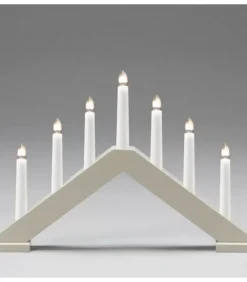 Chandelier Scandinave En Bois, Laque Beige Mat|Konstsmide, guirlandes lumineuses de Noël Outlet