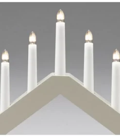Chandelier Scandinave En Bois, Laque Beige Mat|Konstsmide, guirlandes lumineuses de Noël Outlet