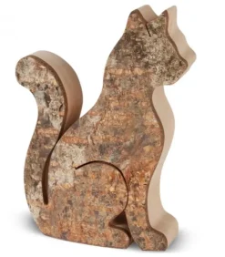 Chat En Bois Assis, 8,5 Cm|Waldfabrik, photophore en bois et étoile sapin de Noël Hot