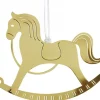 Cheval A Bascule Design En Metal Dore A Suspendre|Pluto Produkter, déco de Noël Scandinave Discount