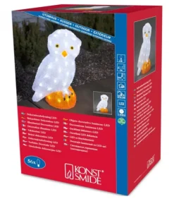 Chouette Lumineuse Led Acrylique, 36 Cm|Konstsmide, guirlandes lumineuses de Noël Outlet